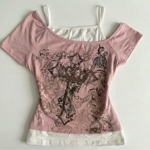 Pink Graphic Women's Top